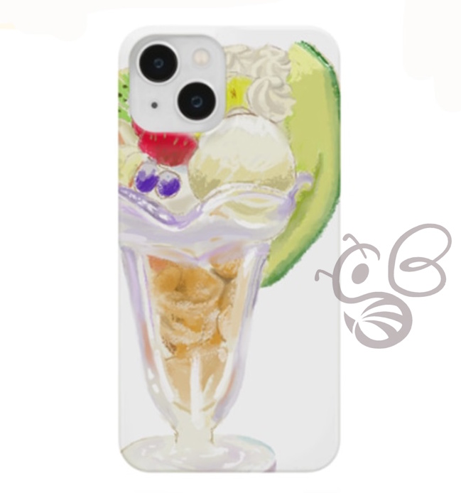 フルーツパフェ柄 スマホケース